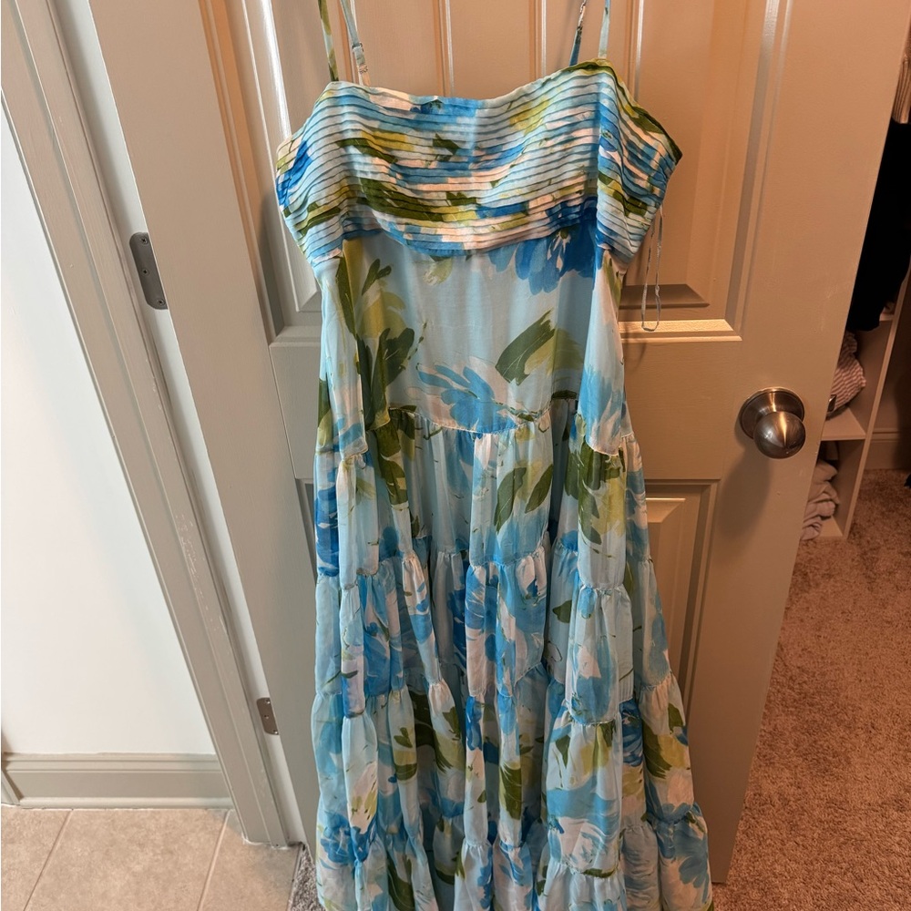 Abercrombie & Fitch Blue Floral Maxi Dress